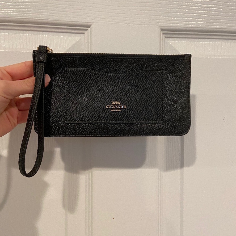 Brand new black Coach wristlet